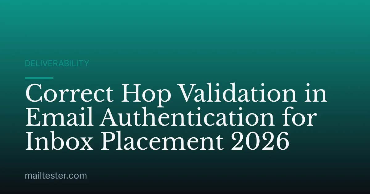 Correct Hop Validation in Email Authentication for Inbox Placement 2026