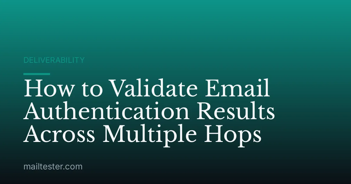 How to Validate Email Authentication Results Across Multiple Hops