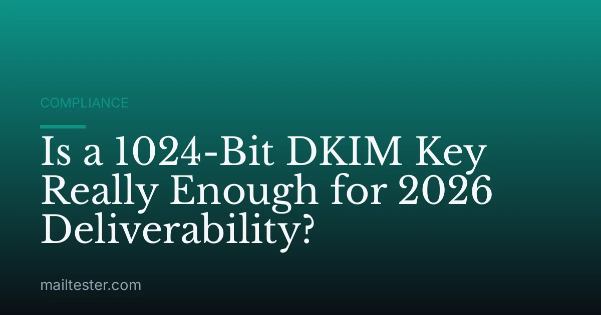 Is a 1024-Bit DKIM Key Really Enough for 2026 Deliverability?