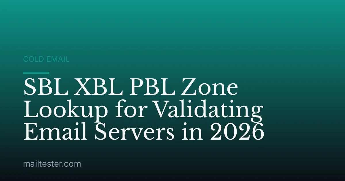 SBL XBL PBL Zone Lookup for Validating Email Servers in 2026