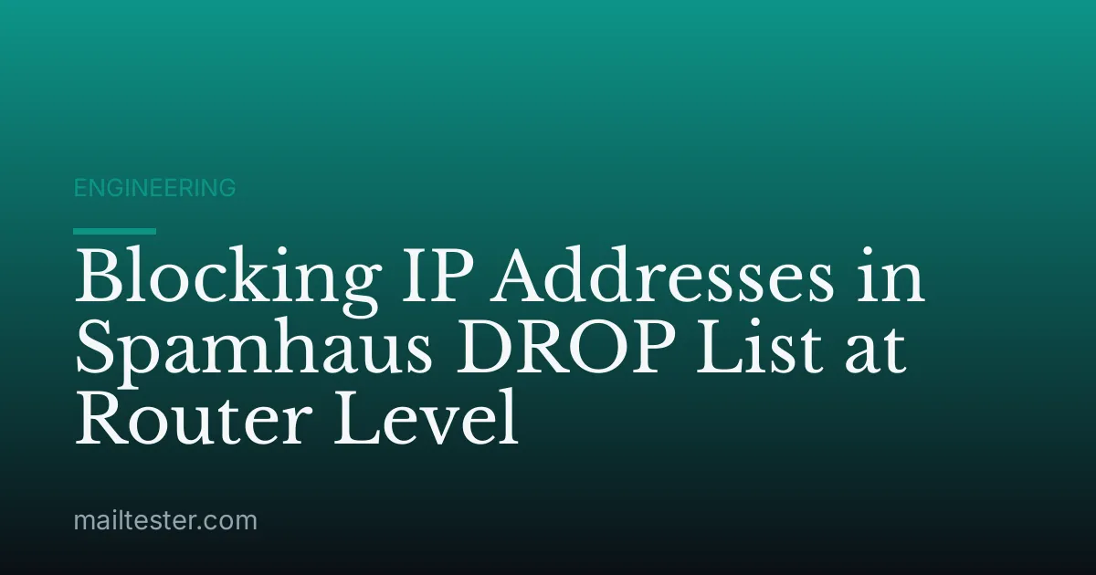 Blocking IP Addresses in Spamhaus DROP List at Router Level