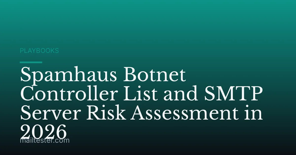 Spamhaus Botnet Controller List and SMTP Server Risk Assessment in 2026