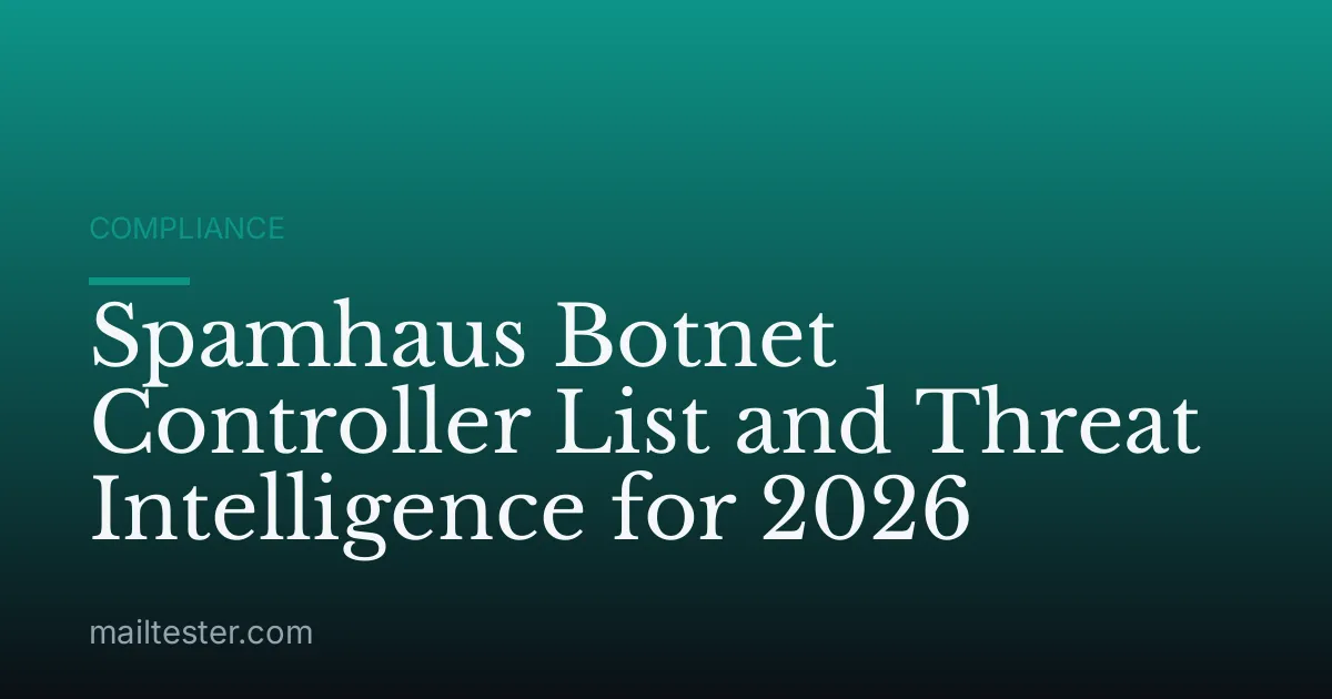 Spamhaus Botnet Controller List and Threat Intelligence for 2026