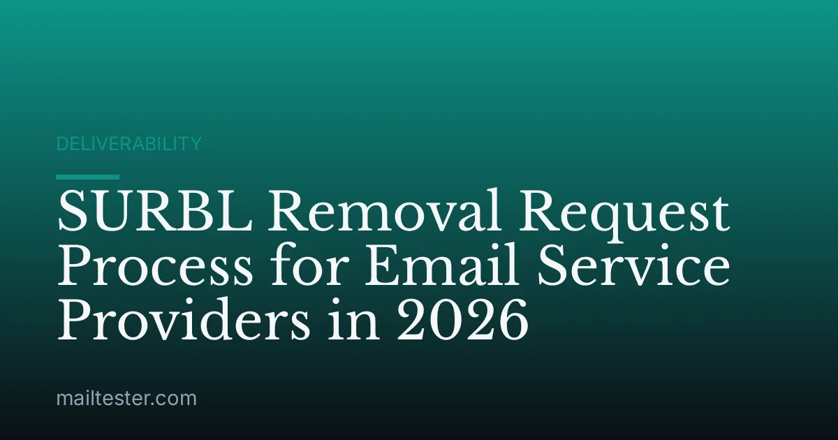 SURBL Removal Request Process for Email Service Providers in 2026