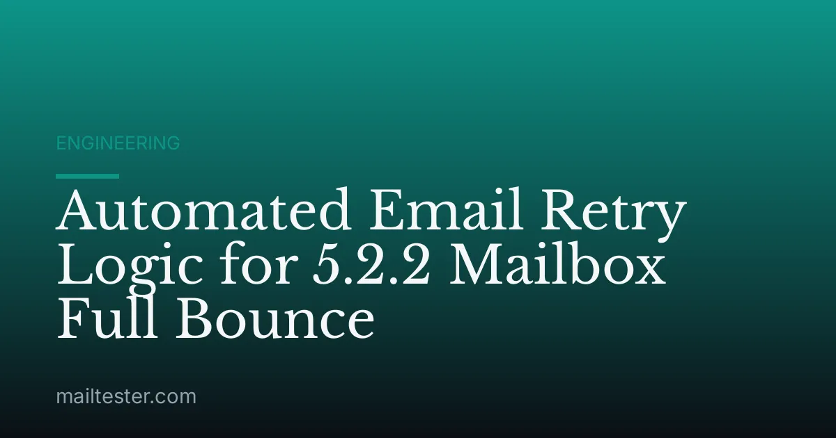 Automated Email Retry Logic for 5.2.2 Mailbox Full Bounce