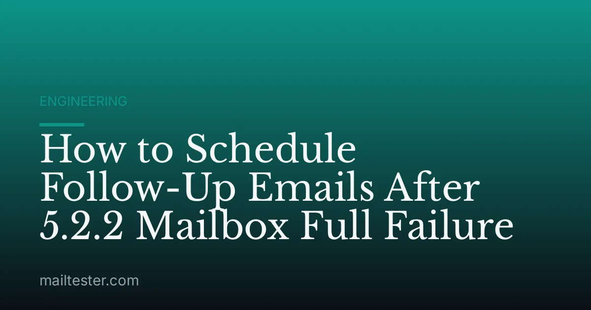 How to Schedule Follow-Up Emails After 5.2.2 Mailbox Full Failure