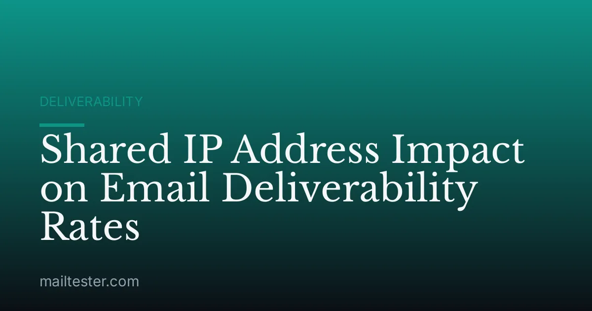 Shared IP Address Impact on Email Deliverability Rates