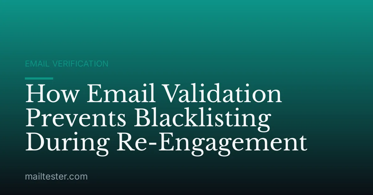 How Email Validation Prevents Blacklisting During Re-Engagement