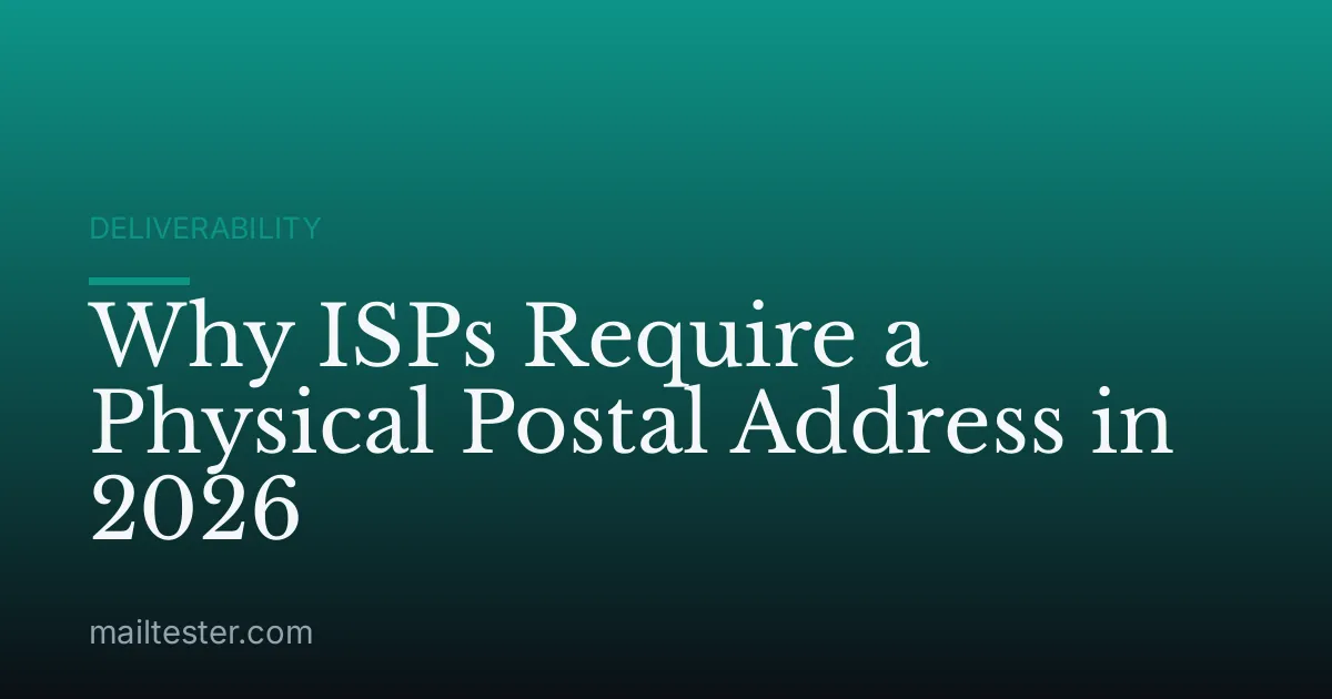 Why ISPs Require a Physical Postal Address in 2026