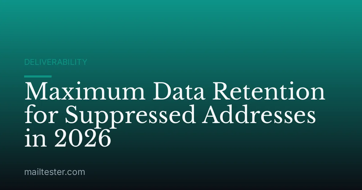 Maximum Data Retention for Suppressed Addresses in 2026