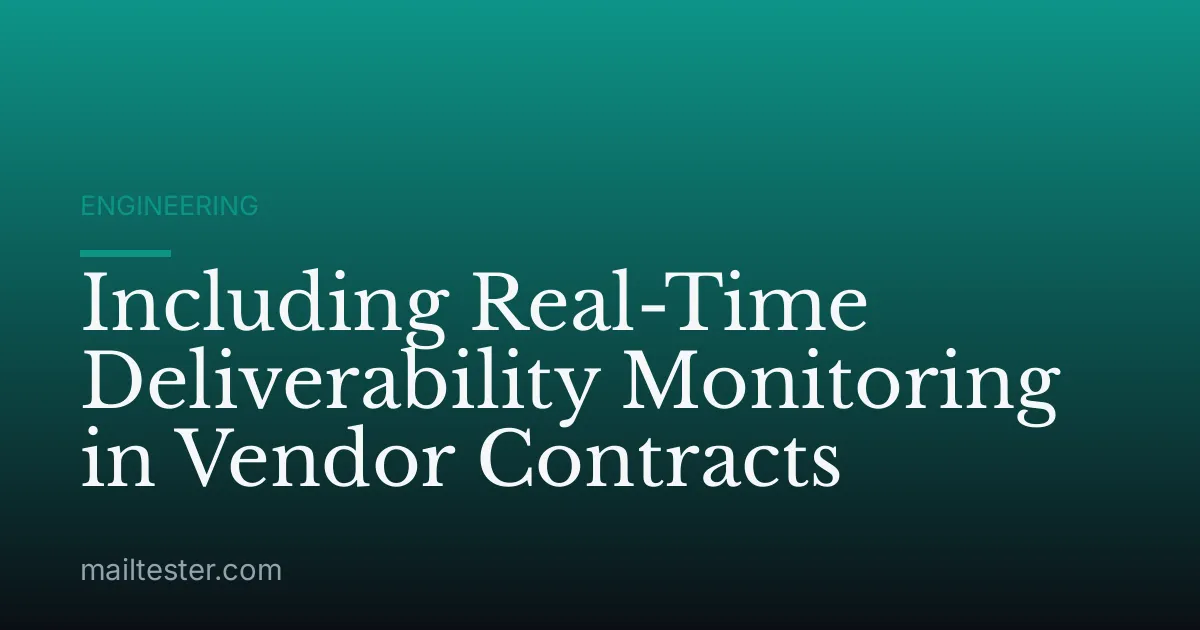 Including Real-Time Deliverability Monitoring in Vendor Contracts