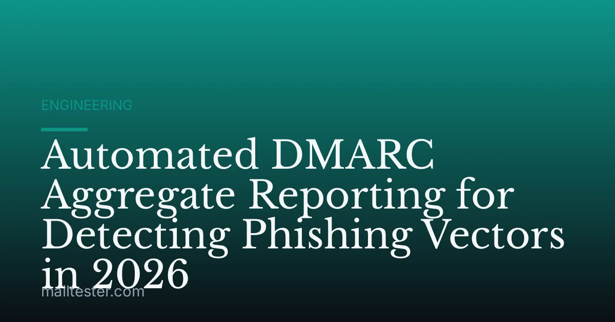 Automated DMARC Aggregate Reporting for Detecting Phishing Vectors in 2026