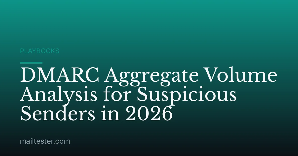 DMARC Aggregate Volume Analysis for Suspicious Senders in 2026