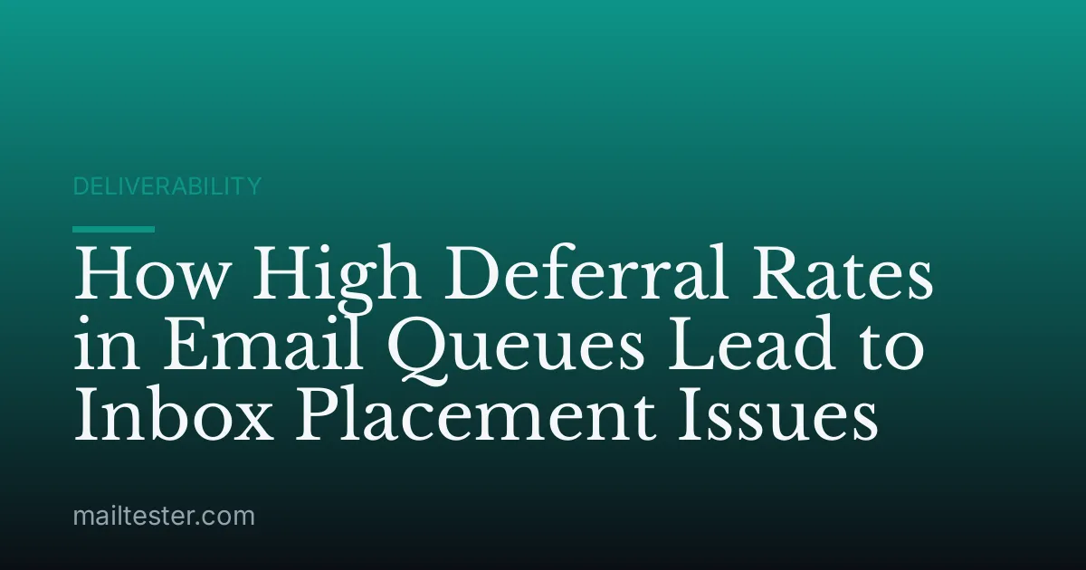 How High Deferral Rates in Email Queues Lead to Inbox Placement Issues