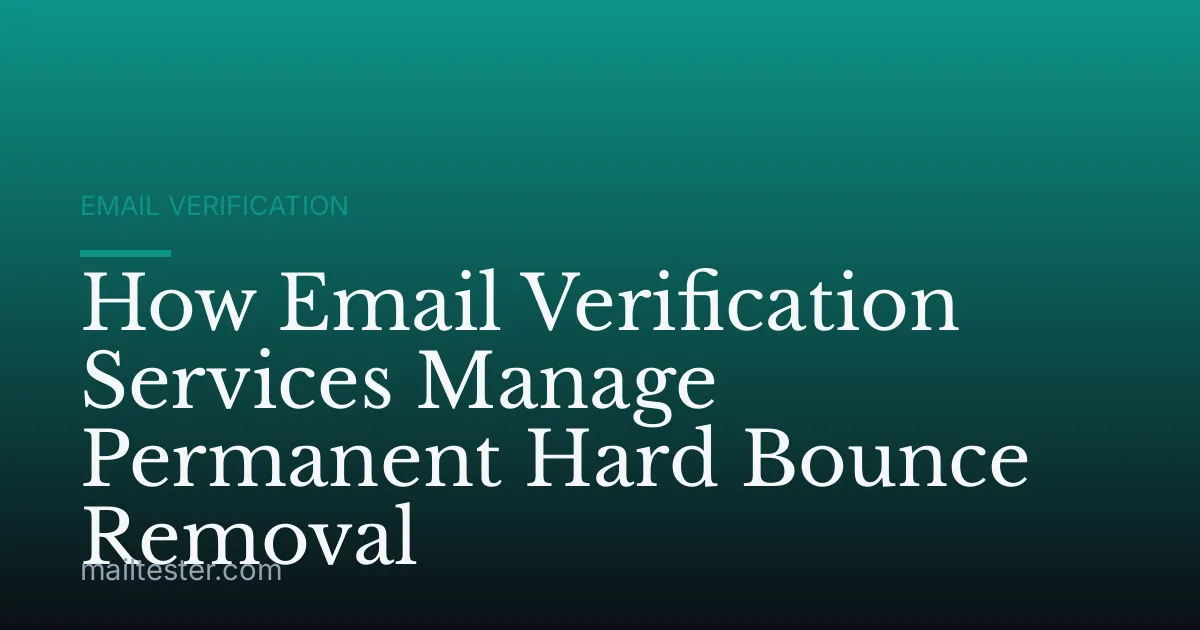 How Email Verification Services Manage Permanent Hard Bounce Removal