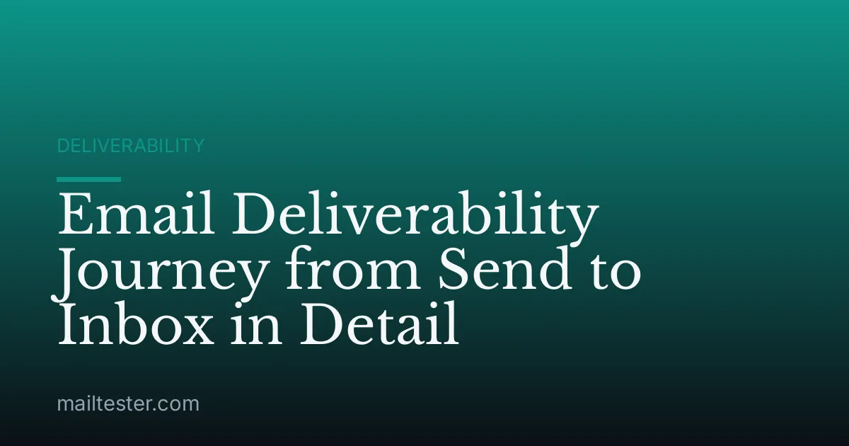Email Deliverability Journey from Send to Inbox in Detail