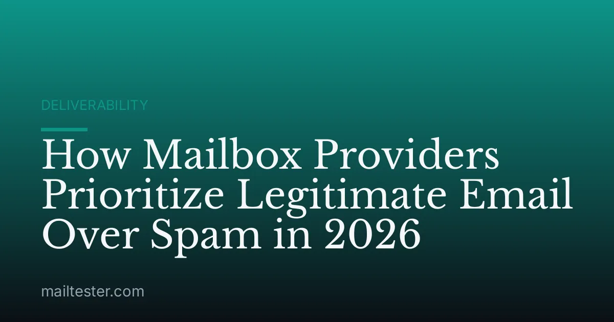 How Mailbox Providers Prioritize Legitimate Email Over Spam in 2026