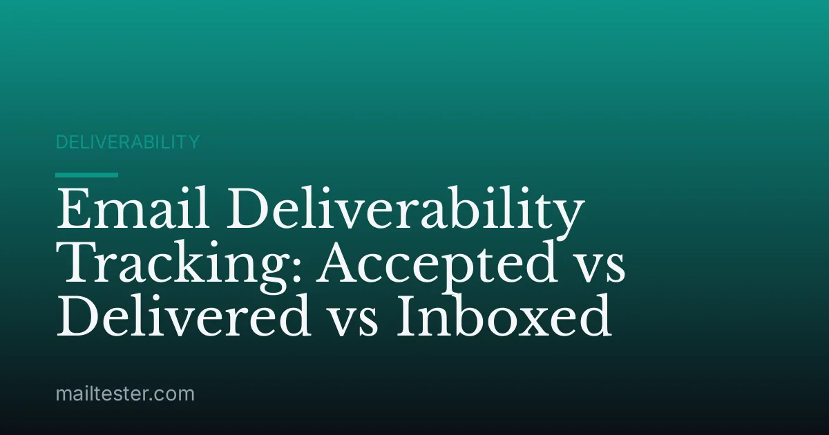 Email Deliverability Tracking: Accepted vs Delivered vs Inboxed