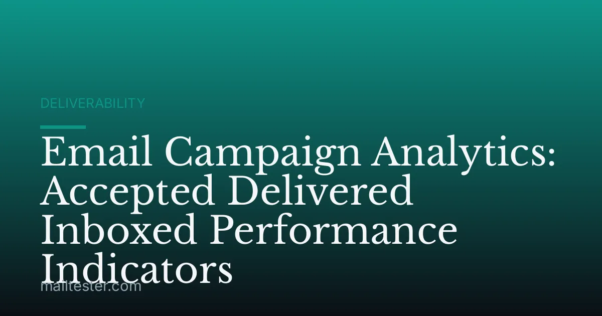Email Campaign Analytics: Accepted Delivered Inboxed Performance Indicators