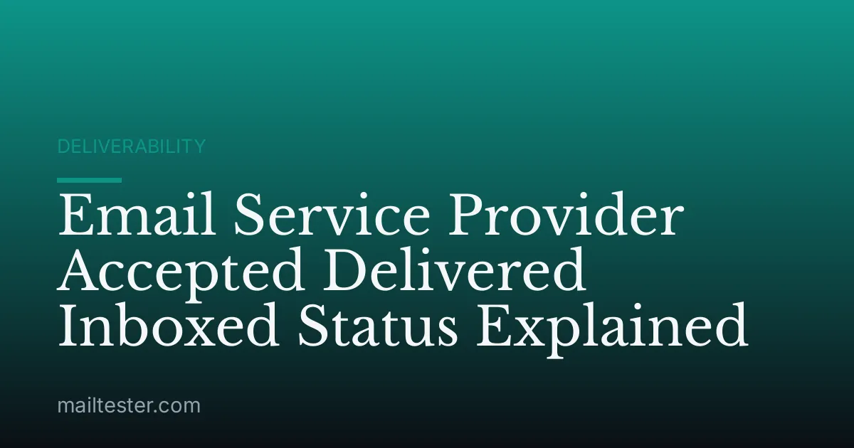 Email Service Provider Accepted Delivered Inboxed Status Explained