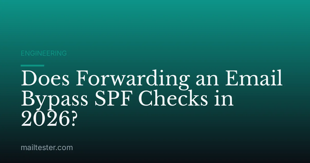Does Forwarding an Email Bypass SPF Checks in 2026?