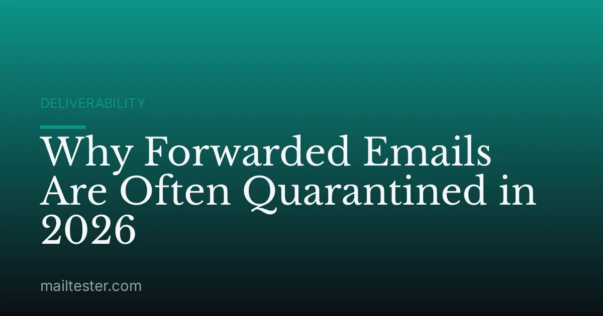 Why Forwarded Emails Are Often Quarantined in 2026