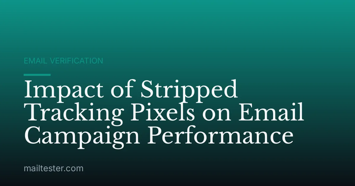 Impact of Stripped Tracking Pixels on Email Campaign Performance