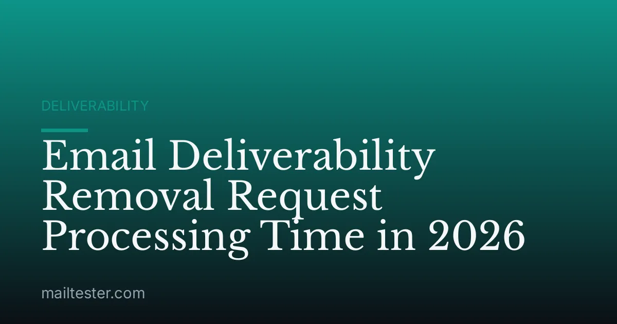 Email Deliverability Removal Request Processing Time in 2026