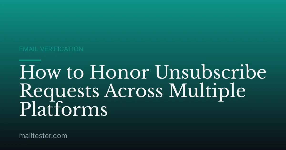 How to Honor Unsubscribe Requests Across Multiple Platforms