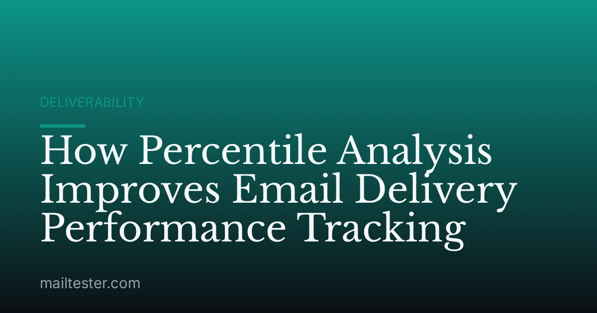 How Percentile Analysis Improves Email Delivery Performance Tracking
