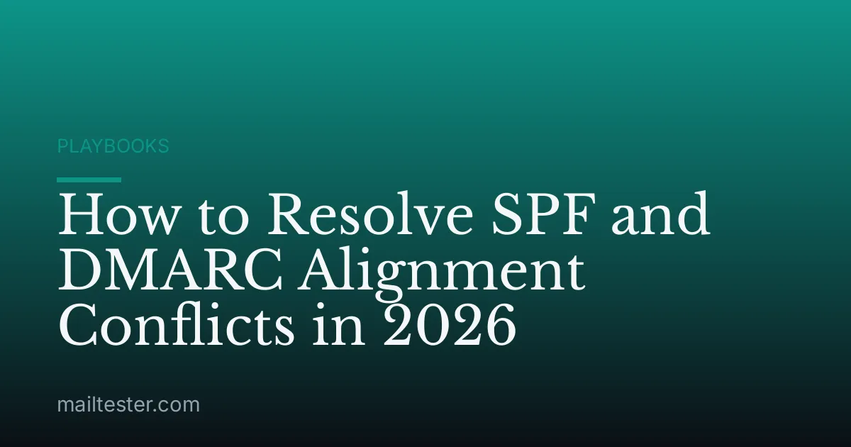 How to Resolve SPF and DMARC Alignment Conflicts in 2026