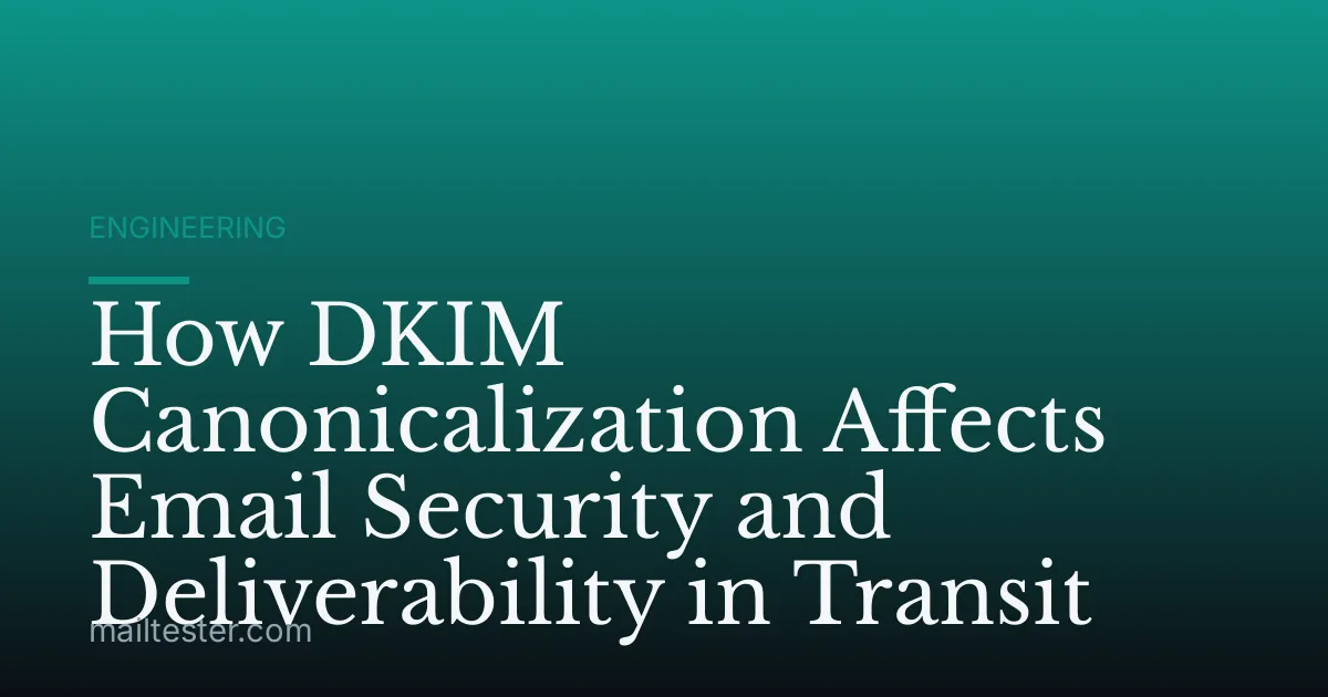 How DKIM Canonicalization Affects Email Security and Deliverability in Transit