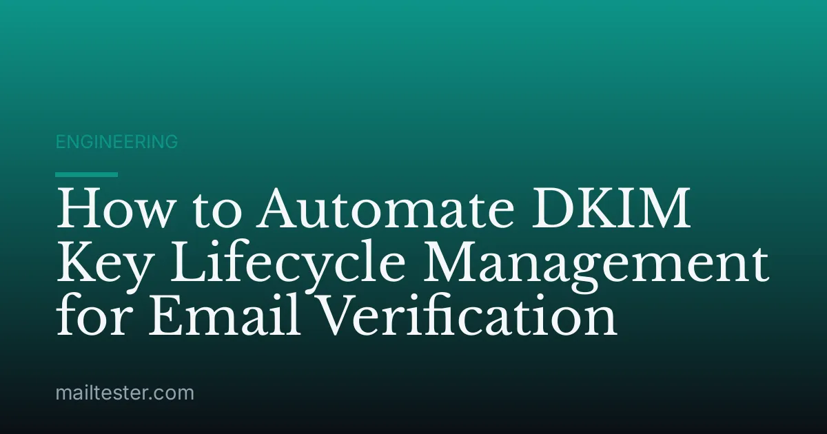 How to Automate DKIM Key Lifecycle Management for Email Verification