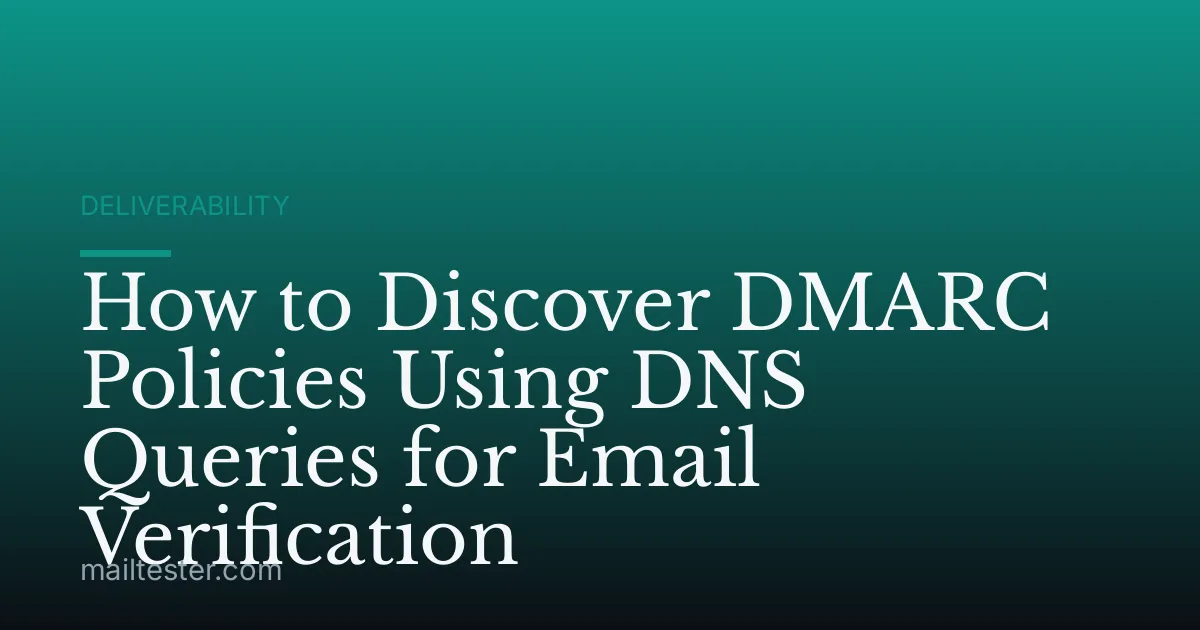 How to Discover DMARC Policies Using DNS Queries for Email Verification