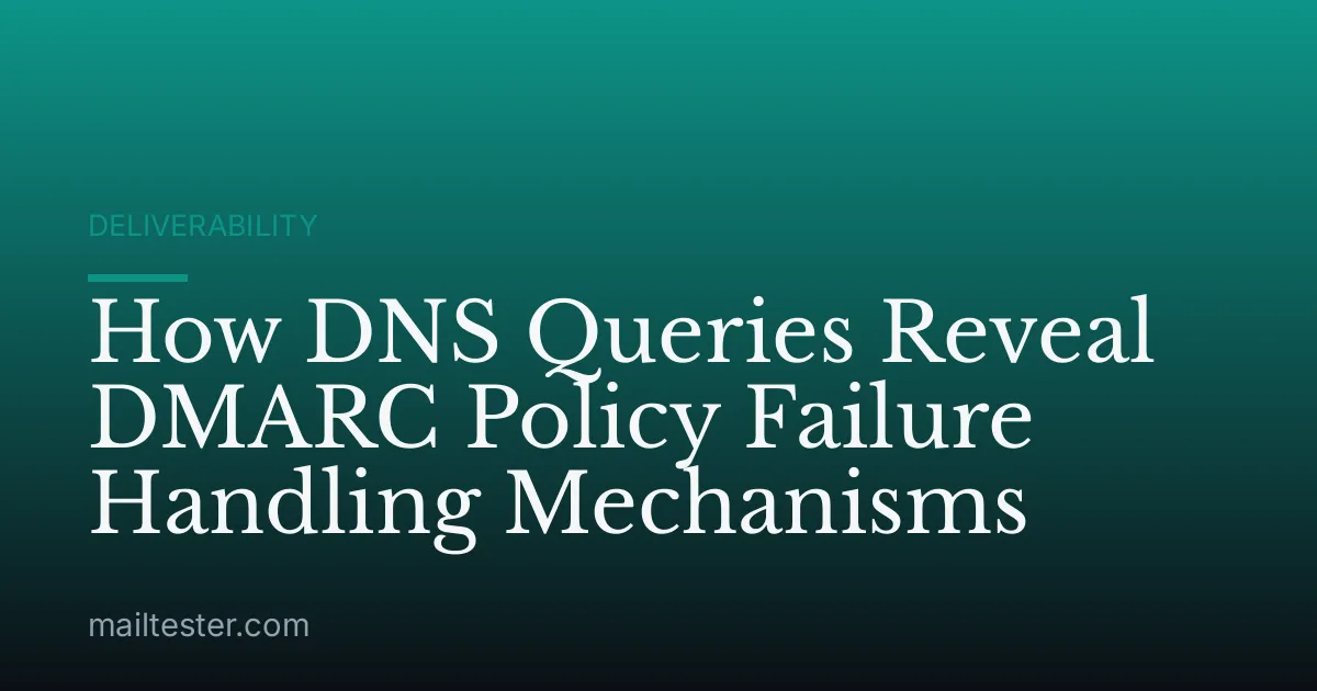 How DNS Queries Reveal DMARC Policy Failure Handling Mechanisms