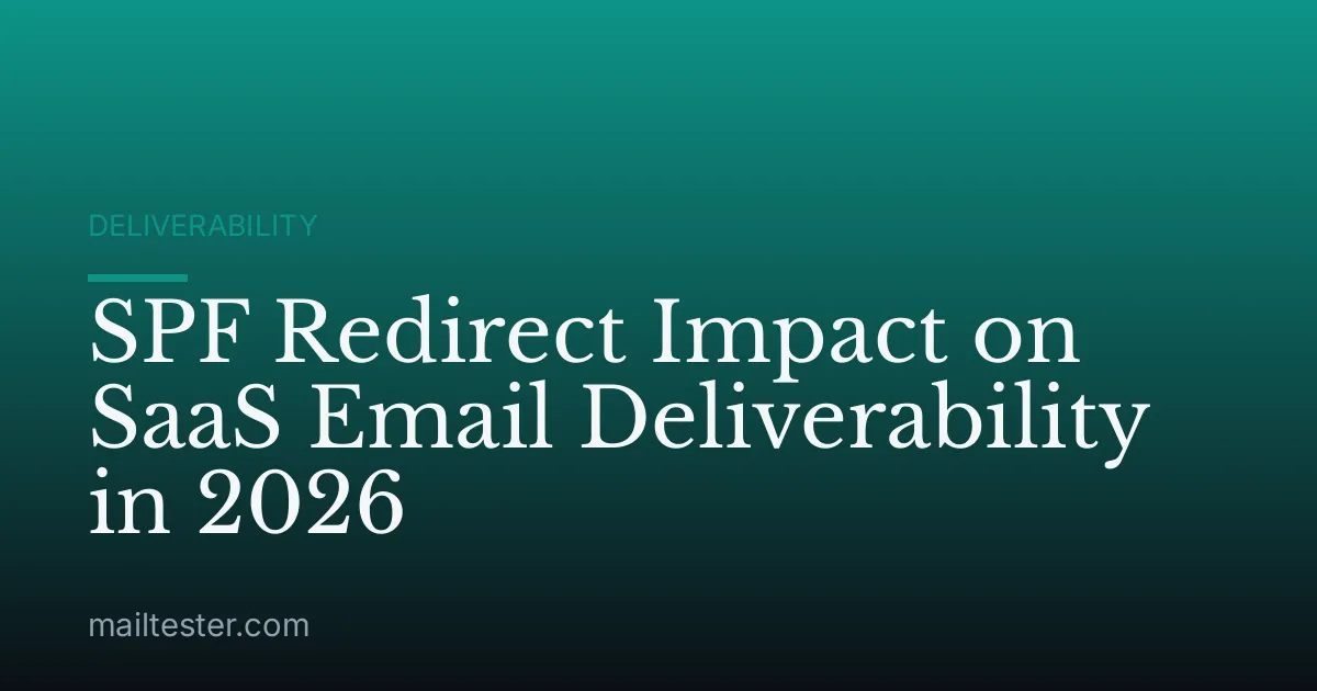 SPF Redirect Impact on SaaS Email Deliverability in 2026