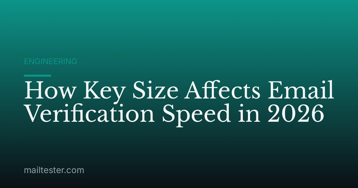 How Key Size Affects Email Verification Speed in 2026