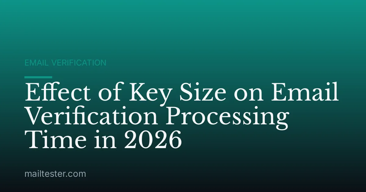 Effect of Key Size on Email Verification Processing Time in 2026