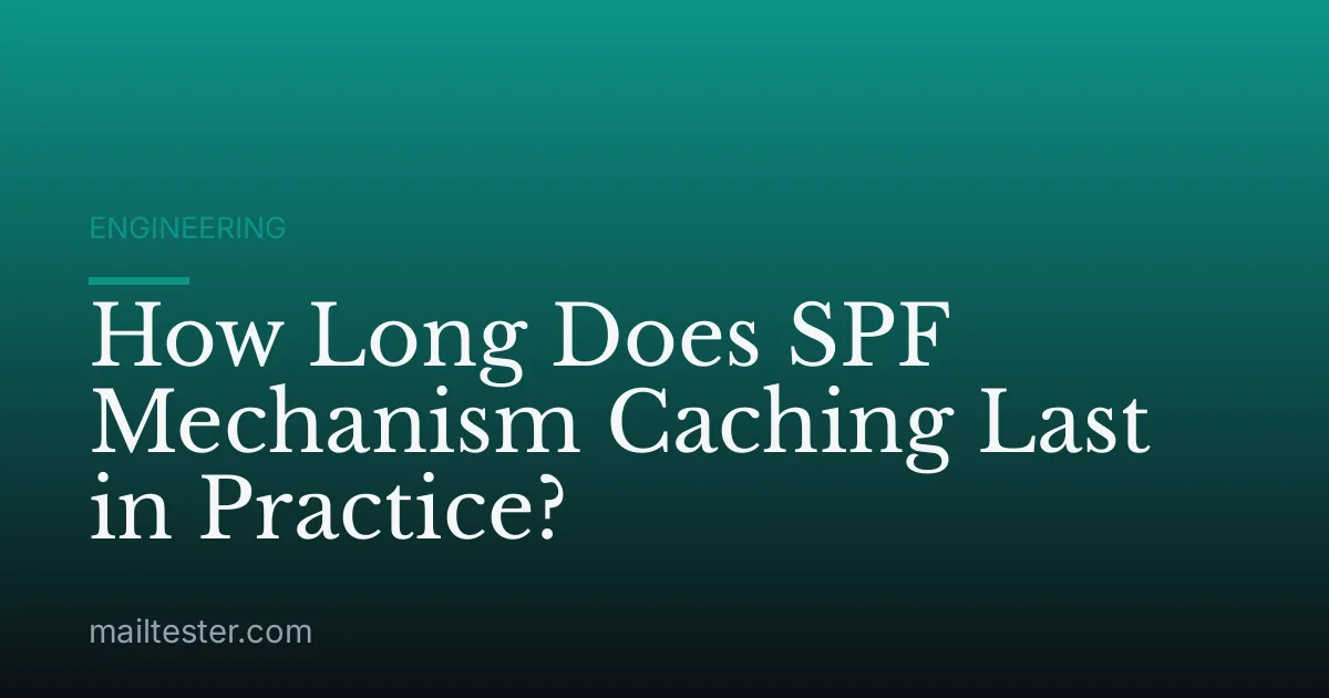 How Long Does SPF Mechanism Caching Last in Practice?