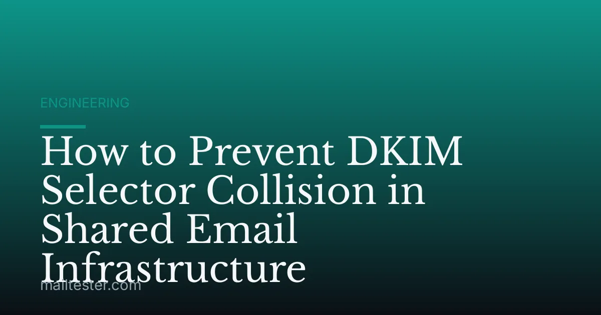 How to Prevent DKIM Selector Collision in Shared Email Infrastructure