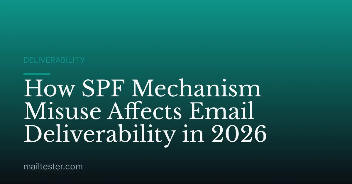 How SPF Mechanism Misuse Affects Email Deliverability in 2026