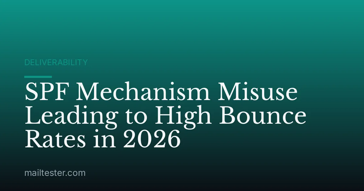 SPF Mechanism Misuse Leading to High Bounce Rates in 2026