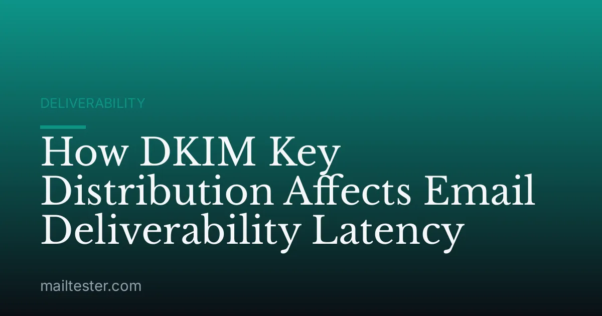 How DKIM Key Distribution Affects Email Deliverability Latency