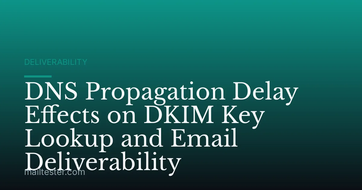 DNS Propagation Delay Effects on DKIM Key Lookup and Email Deliverability