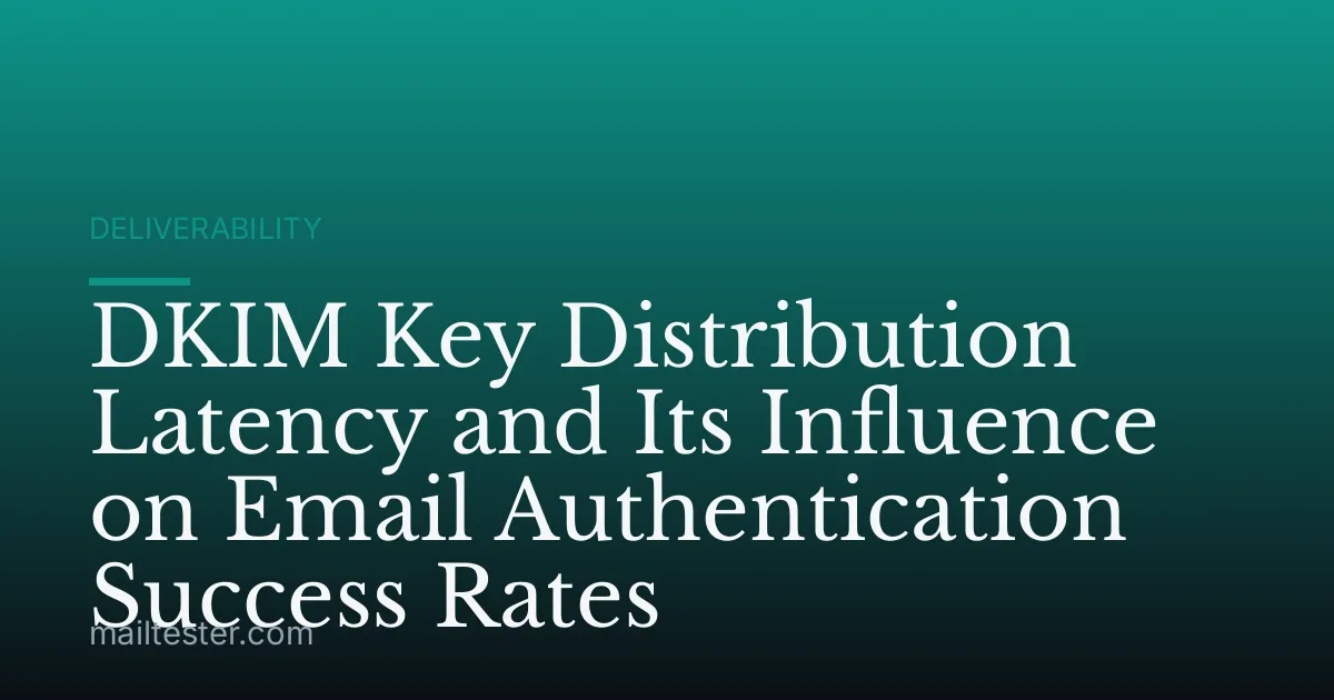 DKIM Key Distribution Latency and Its Influence on Email Authentication Success Rates