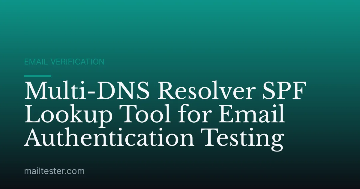 Multi-DNS Resolver SPF Lookup Tool for Email Authentication Testing