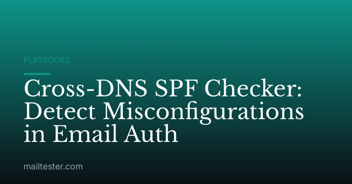 Cross-DNS SPF Checker: Detect Misconfigurations in Email Auth