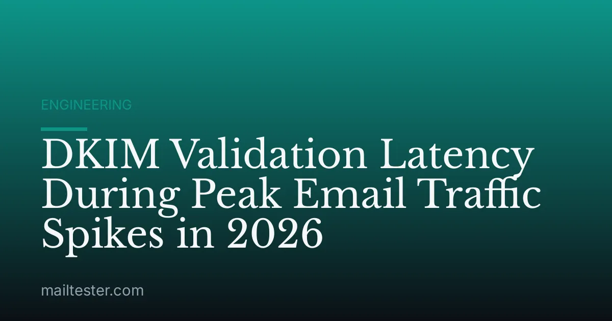 DKIM Validation Latency During Peak Email Traffic Spikes in 2026