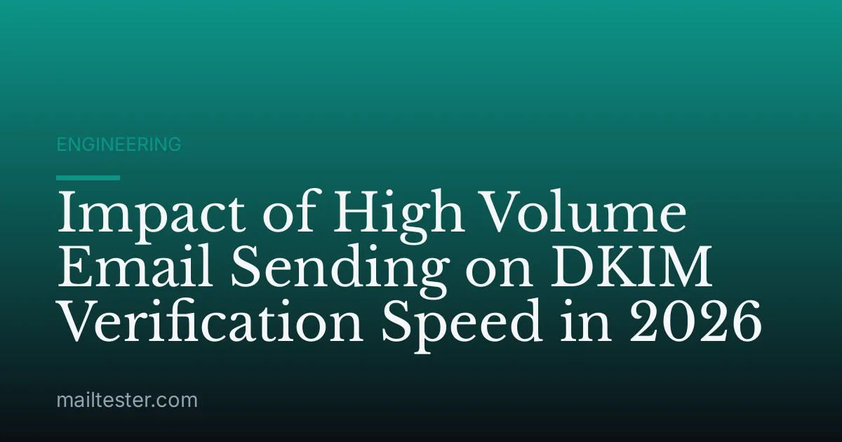 Impact of High Volume Email Sending on DKIM Verification Speed in 2026