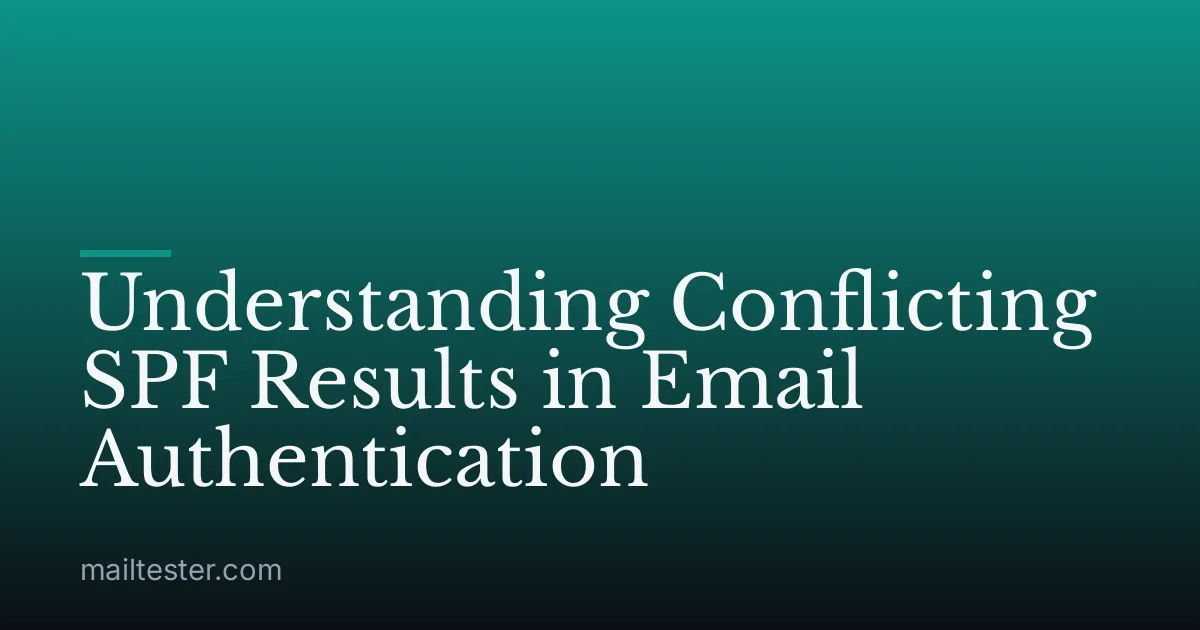 Understanding Conflicting SPF Results in Email Authentication